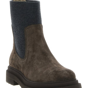 Brunello Cucinelli Precious Loop Detail Ankle Boots