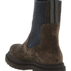 Brunello Cucinelli Precious Loop Detail Ankle Boots