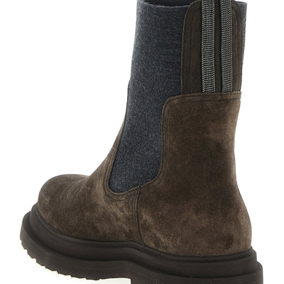 Brunello Cucinelli Precious Loop Detail Ankle Boots