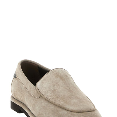 Brunello Cucinelli Monile Suede Loafers