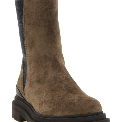 Brunello Cucinelli Precious Detail Ankle Boots