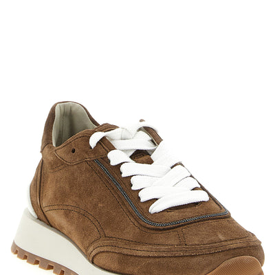 Brunello Cucinelli Monile Suede Sneakers