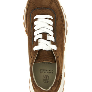 Brunello Cucinelli Monile Suede Sneakers