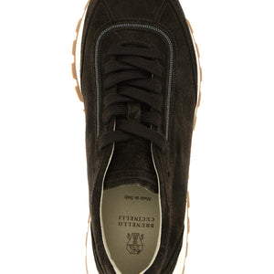 Brunello Cucinelli Monile Suede Sneakers