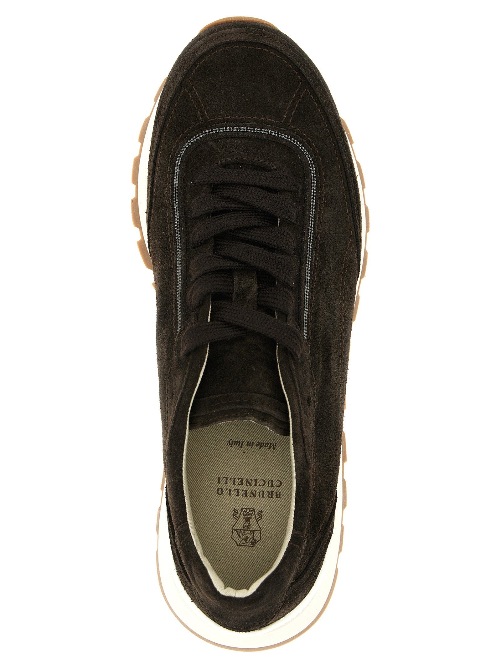 Brunello Cucinelli Monile Suede Sneakers