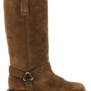 Brunello Cucinelli Monile Suede Boots