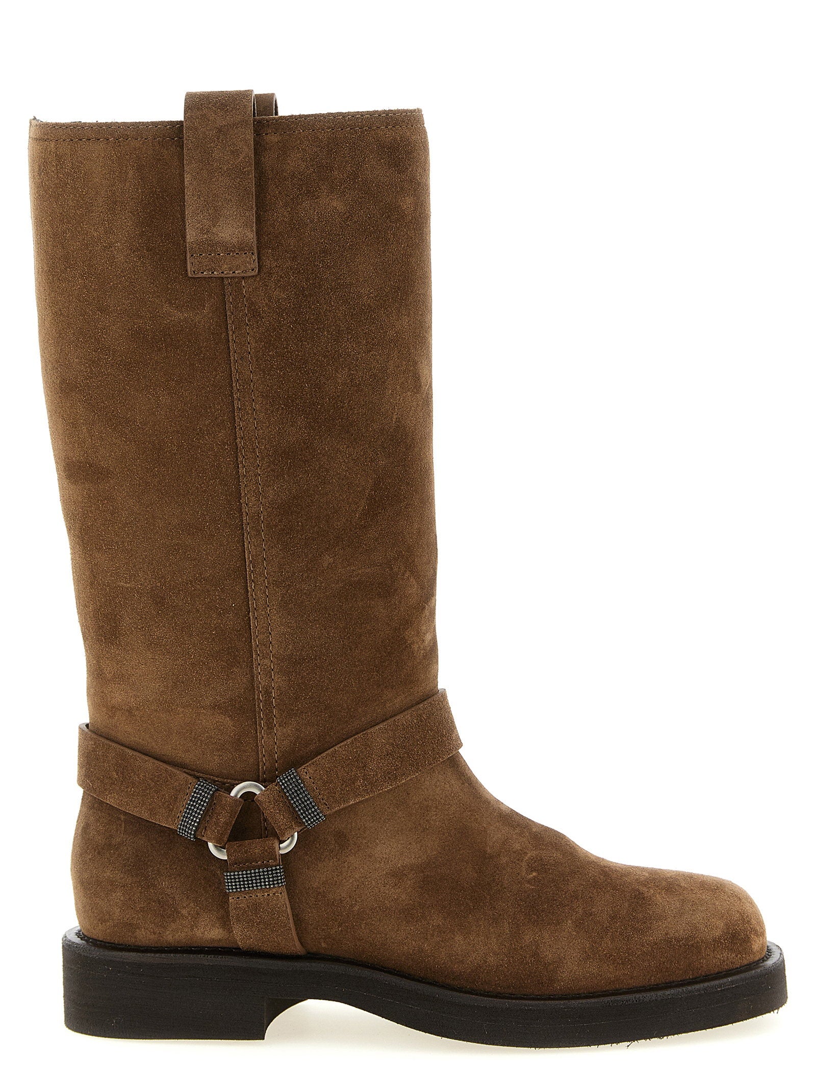 Brunello Cucinelli Monile Suede Boots