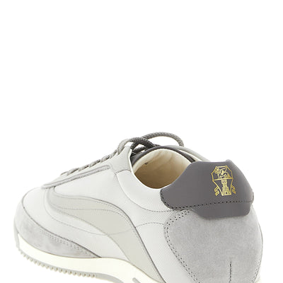 Brunello Cucinelli Techno And Nubuck Fabric Sneakers