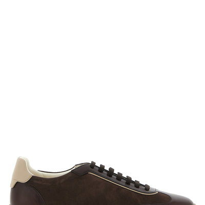 Brunello Cucinelli Suede And Smooth Calf Sneakers