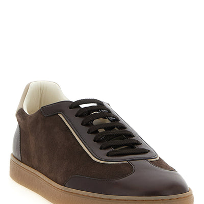 Brunello Cucinelli Suede And Smooth Calf Sneakers