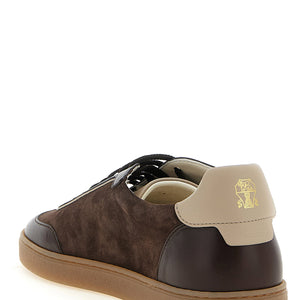 Brunello Cucinelli Suede And Smooth Calf Sneakers