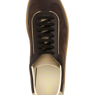 Brunello Cucinelli Suede And Smooth Calf Sneakers