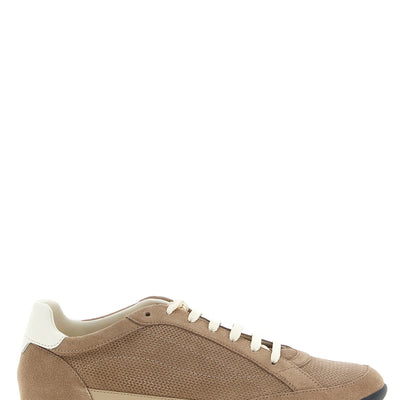 Brunello Cucinelli Knit-effect Suede Sneakers