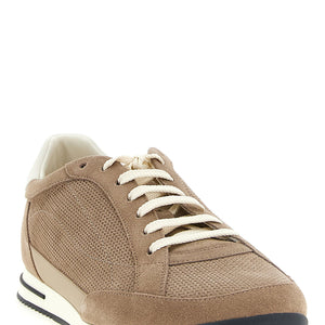 Brunello Cucinelli Knit-effect Suede Sneakers