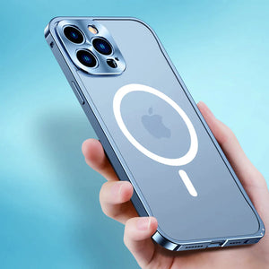 iPhone 13 Series Frosted Glass Magsafe Edition Magnetic Bumper Case
