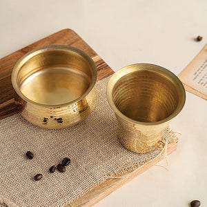 Brown - Malabar Davara Brass Coffee Set