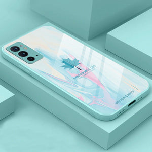 OnePlus 9 Series Watercolor Mapple Leaf Glass Case