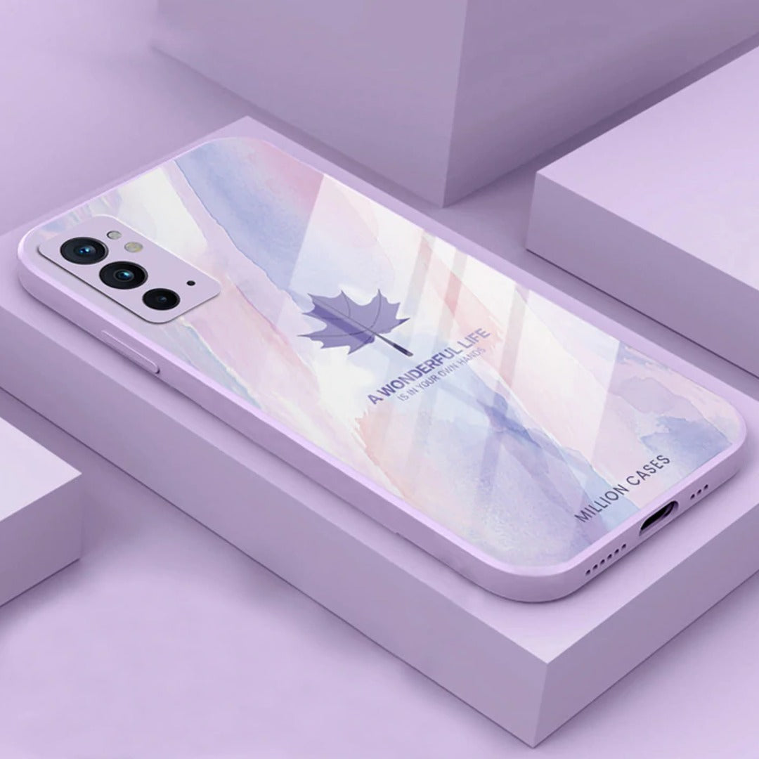 OnePlus 9 Series Watercolor Mapple Leaf Glass Case