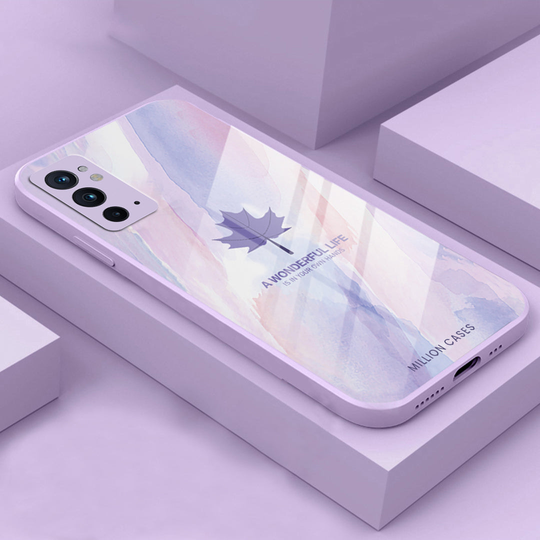 OnePlus 9 Series Watercolor Mapple Leaf Glass Case