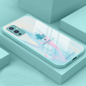 OnePlus 9 Series Watercolor Mapple Leaf Glass Case