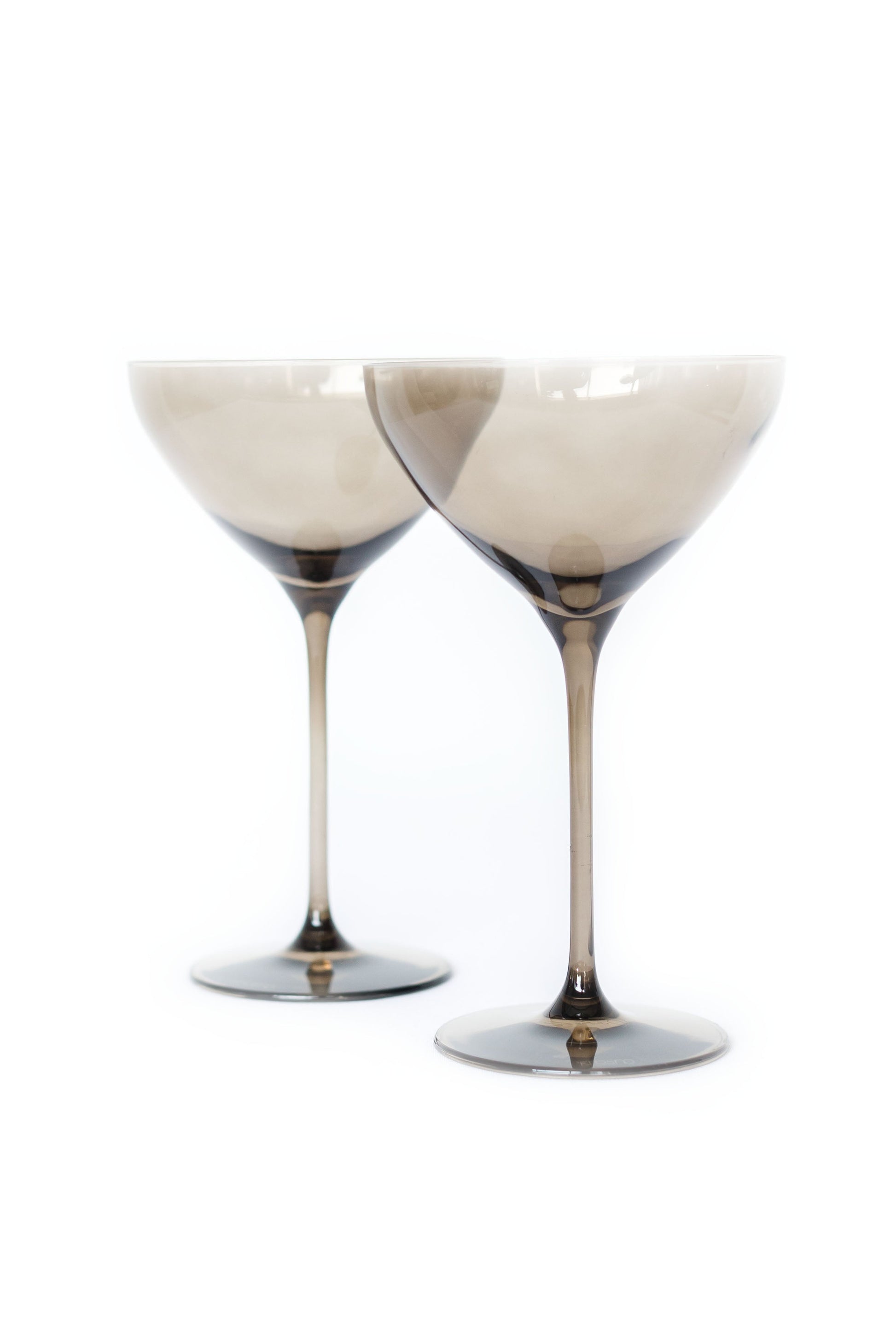 Estelle Colored Martini Glass - Set of 2 {Gray Smoke}