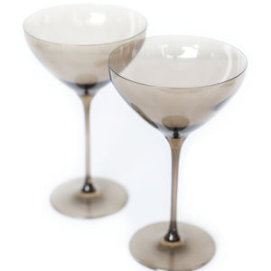 Estelle Colored Martini Glass - Set of 2 {Gray Smoke}