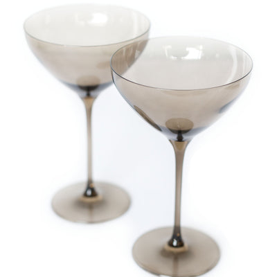 Estelle Colored Martini Glass - Set of 2 {Gray Smoke}