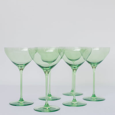 Estelle Colored Martini Glass - Set of 6 {Mint Green}