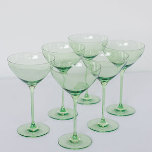 Estelle Colored Martini Glass - Set of 6 {Mint Green}