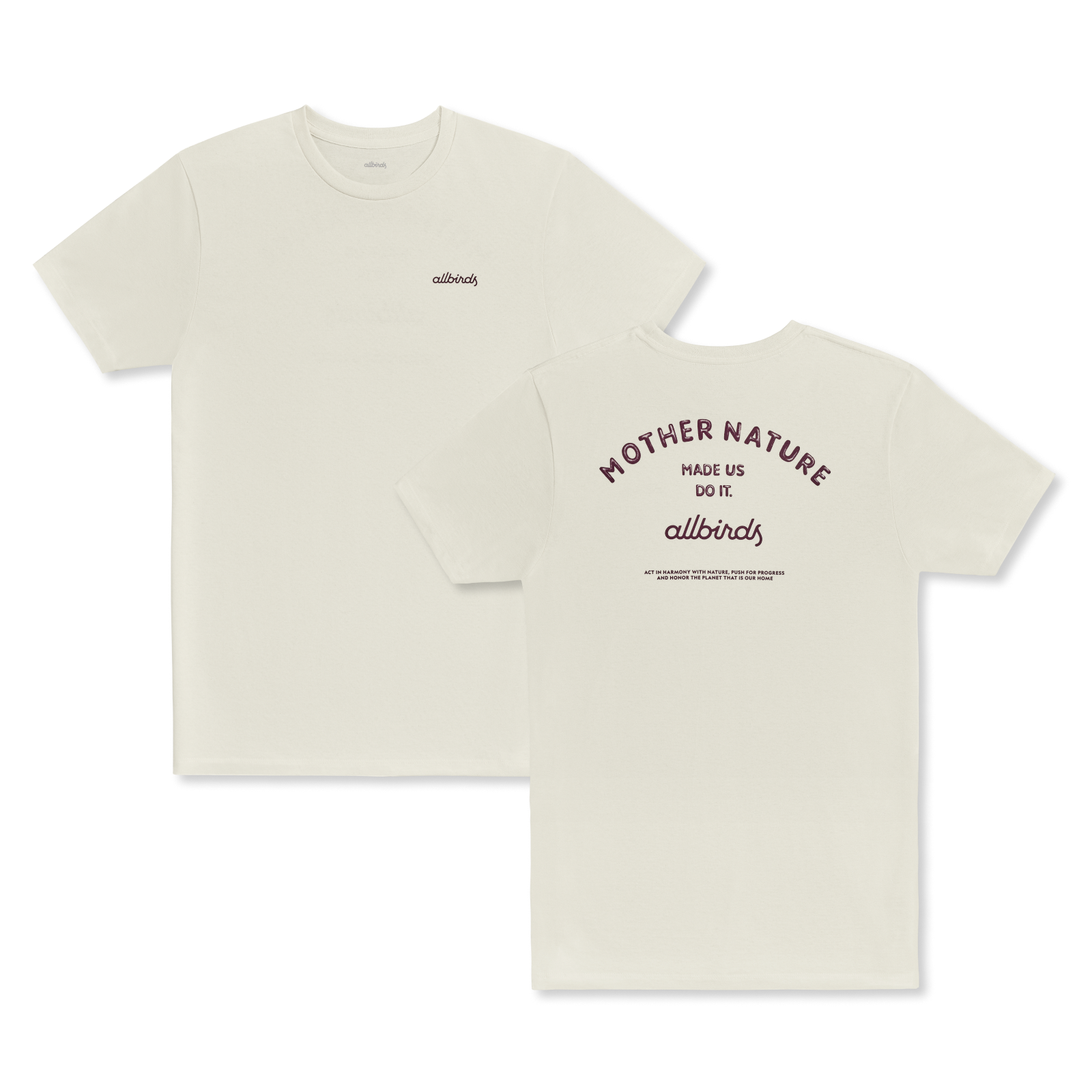 Men's Recycled Tee - Mother Nature - Natural White