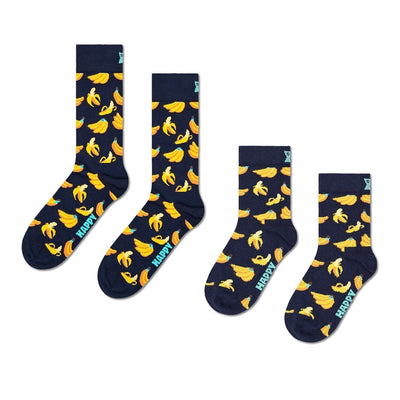 Mini & Me: Matching Banana Sock Set for Kids & Adults