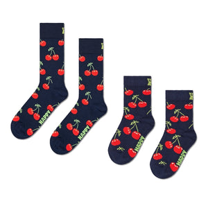 Mini & Me: Matching Cherry Sock Set for Kids & Adults