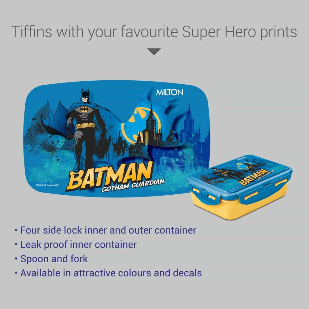 Mini Fun Treat Super Hero Plastic Tiffin (Milton)