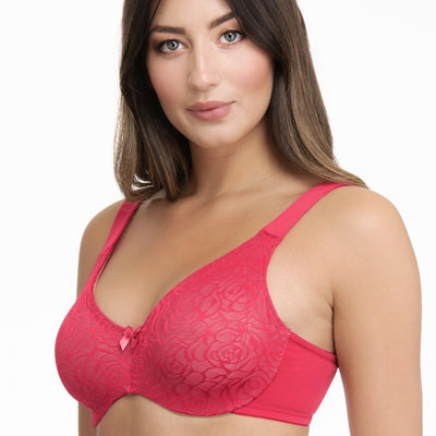 Ultimo Perfect Profile Non-Padded Wired Minimizer Bra - True Red