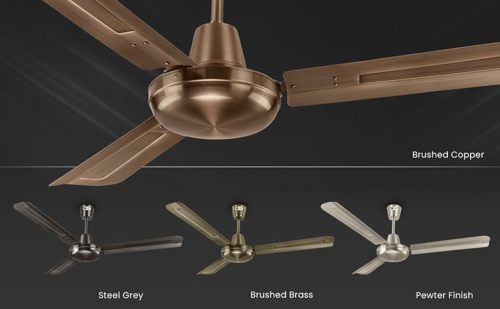 Quasar High Speed Ceiling Fan with Electroplated Finish