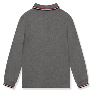 Preloved - Moncler Enfant Pique Cotton L/S Grey Polo Shirt