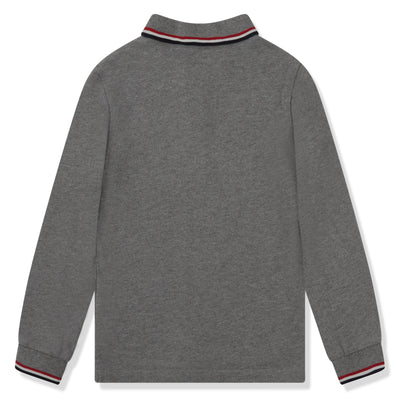 Preloved - Moncler Enfant Pique Cotton L/S Grey Polo Shirt