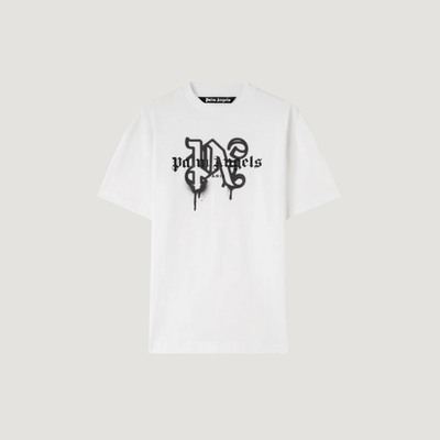 Palm Angels Monogram Spray City T-Shirt Paris White