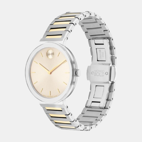 Bold Women Quartz Rose Gold Dial Analog Stainless Steel Watch 3601091