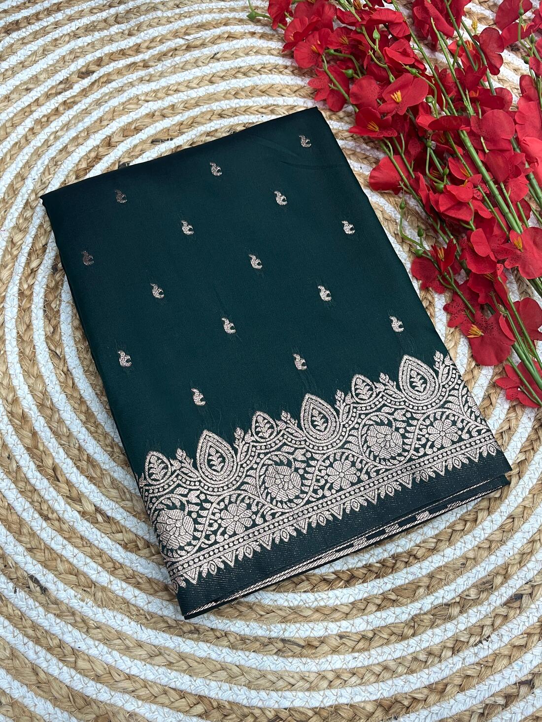 Magnificat Teal Blue Soft Banarasi Silk Saree With Prettiest Blouse Piece