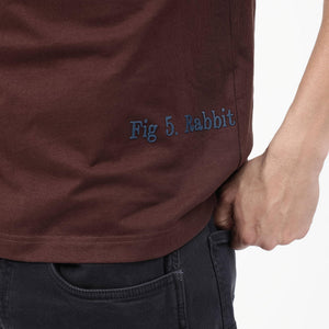 Rare Rabbit Articale Mens Nash Brown Cotton Polyester Fabric Short Sleeve Crew Neck Boxy Fit Printed T-Shirt