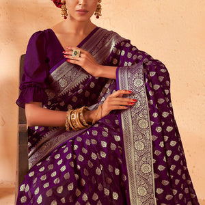 Purple Georgette Saree