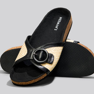 Boheme Chic Slides : Black