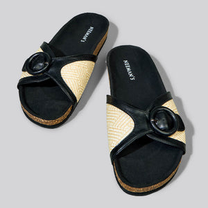 Boheme Chic Slides : Black