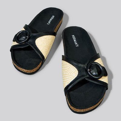 Boheme Chic Slides : Black