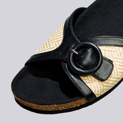 Boheme Chic Slides : Black
