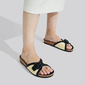Boheme Chic Slides : Black