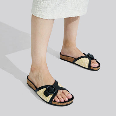 Boheme Chic Slides : Black