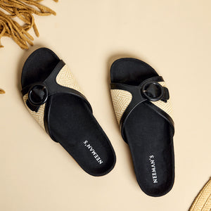 Boheme Chic Slides : Black