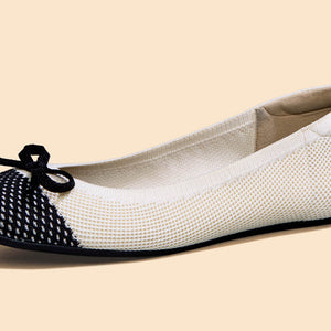 Ballet Flats For Women : Ivory-Black